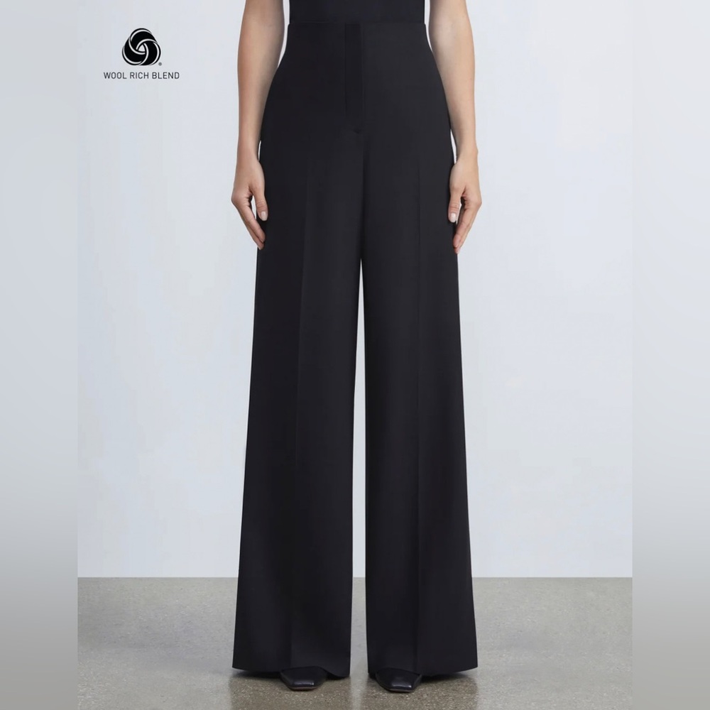 Lafayette 148 New York Black Wide Leg Pants